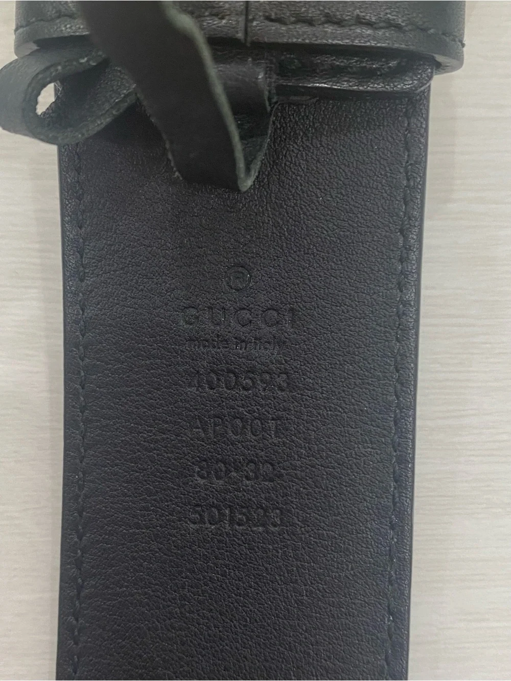 Gucci Double G Black Leather Belt with Gold Buckle medium 2 inch
